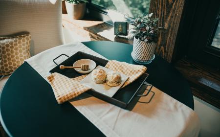 In-room breakfast tray